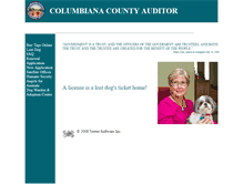 Tablet Screenshot of columbianacountydoglicense.com